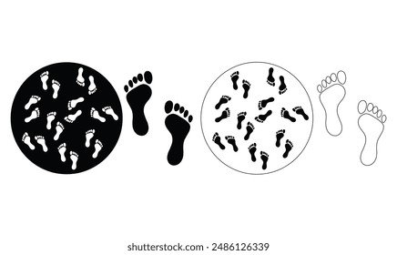 Foot print icon quality vector illustration for use.
