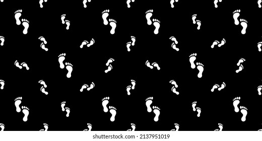 Fotoprintbild nahtloses Muster, Vektorgrafik-Illustration von Human Foot Print
