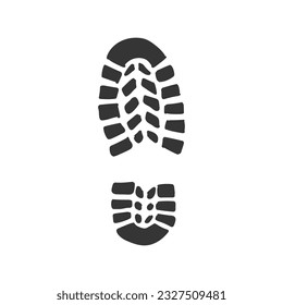 Foot Print Icon Silhouette Illustration. Sole Boot Vector Graphic Pictogram Symbol Clip Art. Doodle Sketch Black Sign.