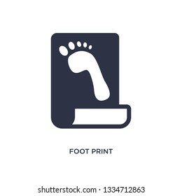 foot print icon. Simple element illustration from history concept. foot print editable symbol design on white background. Can be use for web and mobile.