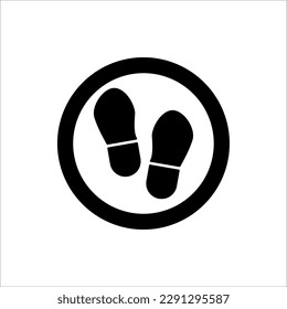 Foot print icon. foot step icon for web and design. Vector illustration bare foot symbol on white background.