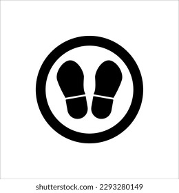 Foot print icon. foot step icon for web and design. Vector illustration bare foot symbol on white background.