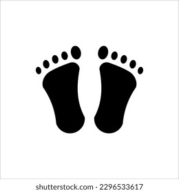 Foot print icon. foot step icon for web and design. Vector illustration bare foot symbol on white background.