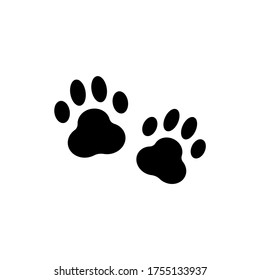Foot print icon vector. Dog paw icon symbol illustration