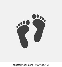 foot print icon vector illustration. walking icon vector