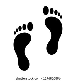 Foot print icon vector illustration, Walking icon vector