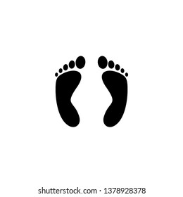 Foot print icon vector illustration, Walking icon vector - Vector