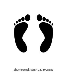 Foot print icon vector illustration, Walking icon vector - Vector