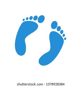 Foot print icon vector illustration, Walking icon vector - Vector