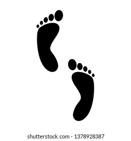 Foot print icon vector illustration, Walking icon vector - Vector