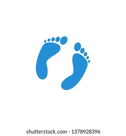 Foot print icon vector illustration, Walking icon vector - Vector
