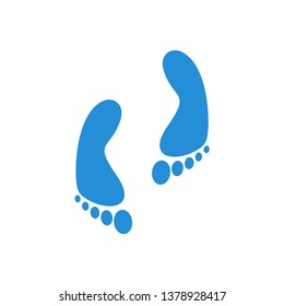 Foot print icon vector illustration, Walking icon vector - Vector