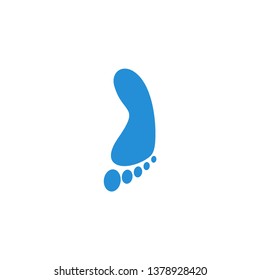 Foot print icon vector illustration, Walking icon vector - Vector