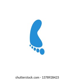 Foot print icon vector illustration, Walking icon vector - Vector