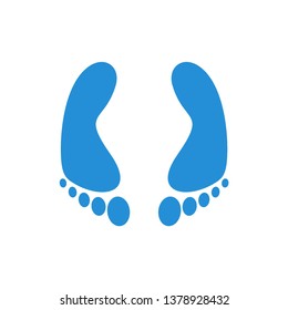 Foot print icon vector illustration, Walking icon vector - Vector