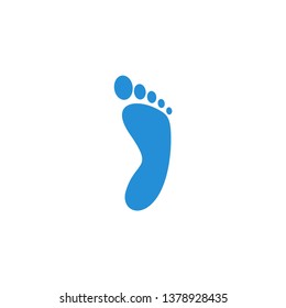 Foot print icon vector illustration, Walking icon vector - Vector