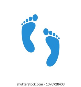 Foot print icon vector illustration, Walking icon vector - Vector