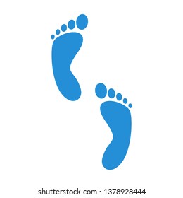 Foot print icon vector illustration, Walking icon vector - Vector