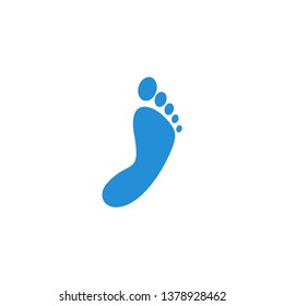 Foot print icon vector illustration, Walking icon vector - Vector