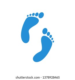 Foot print icon vector illustration, Walking icon vector - Vector