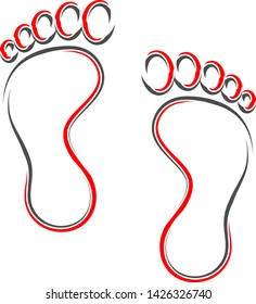 Foot Print Icon Vector Illustration