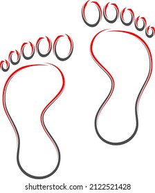 Foot Print Icon Vector Illustration