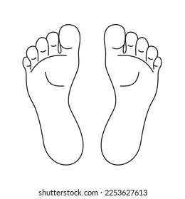 Foot print icon. Vector illustration bare foot symbol on white background. Eps 10