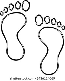 Foot Print Icon Vector Illustration