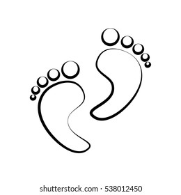 Foot print Icon Vector Illustration