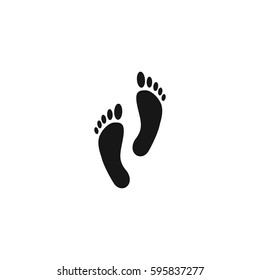 Foot print icon vector illustration on white background..