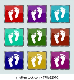 foot print icon vector illustration
