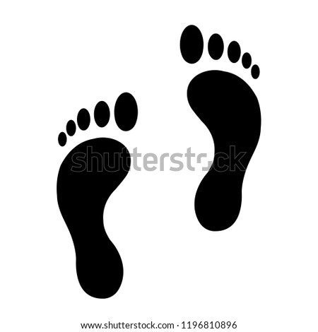 Foot print icon vector illustration, Walking icon vector