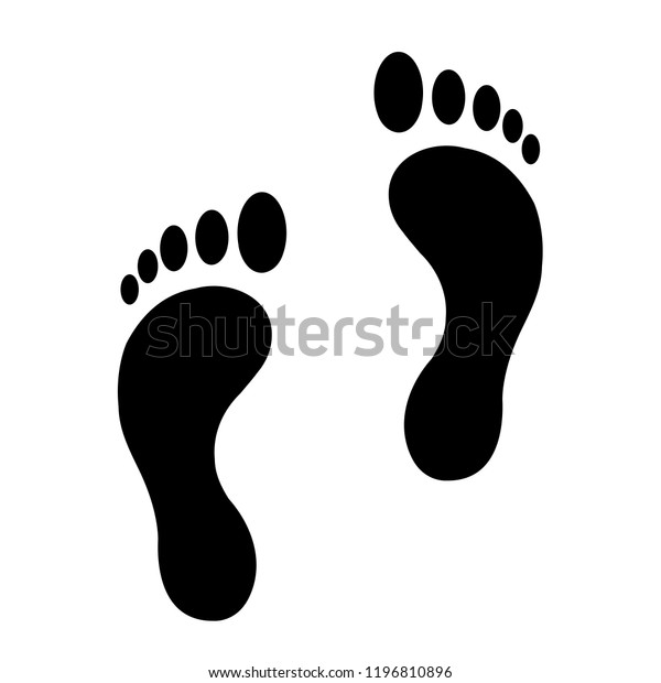 Foot Print Icon Vector Illustration Walking Stock Vector (Royalty Free ...