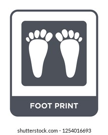 foot print icon vector on white background, foot print trendy filled icons from History collection, foot print simple element illustration