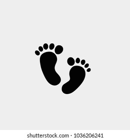 Foot print icon. Vector foot print icon. Foot print symbol. Steps icon