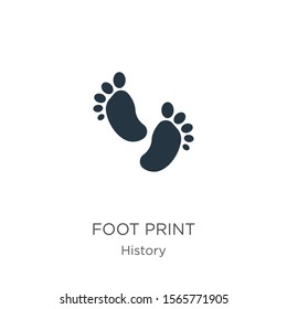 Foot print icon vector. Trendy flat foot print icon from history collection isolated on white background. Vector illustration can be used for web and mobile graphic design, logo, eps10