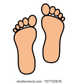 foot print isolated icon