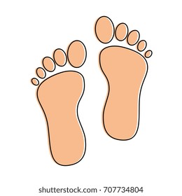 foot print isolated icon