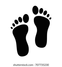 foot print isolated icon