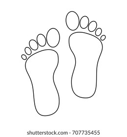 Foot Print Isolated Icon Stock Vector (Royalty Free) 707735455 ...