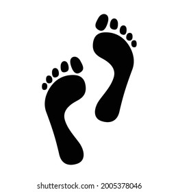 foot print isolated vector design