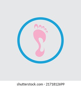 Foot print logo. Foot logo design template. icon foot design. vector illustration.