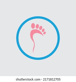 Foot print logo. Foot logo design template. icon foot design. vector illustration.