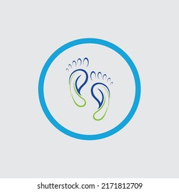 Foot print logo. Foot logo design template. icon foot design. vector illustration.