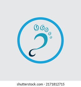 Foot print logo. Foot logo design template. icon foot design. vector illustration.
