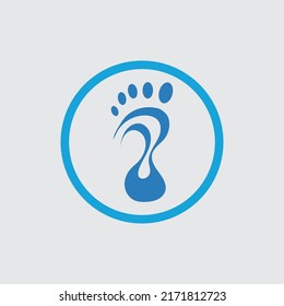 Foot print logo. Foot logo design template. icon foot design. vector illustration.