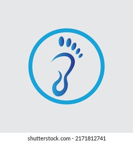 Foot print logo. Foot logo design template. icon foot design. vector illustration.