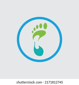 Foot print logo. Foot logo design template. icon foot design. vector illustration.