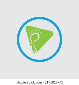 Foot print logo. Foot logo design template. icon foot design. vector illustration.