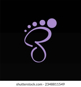 Foot print Logo Design Vorlage. Logo-Konzept für Fußball